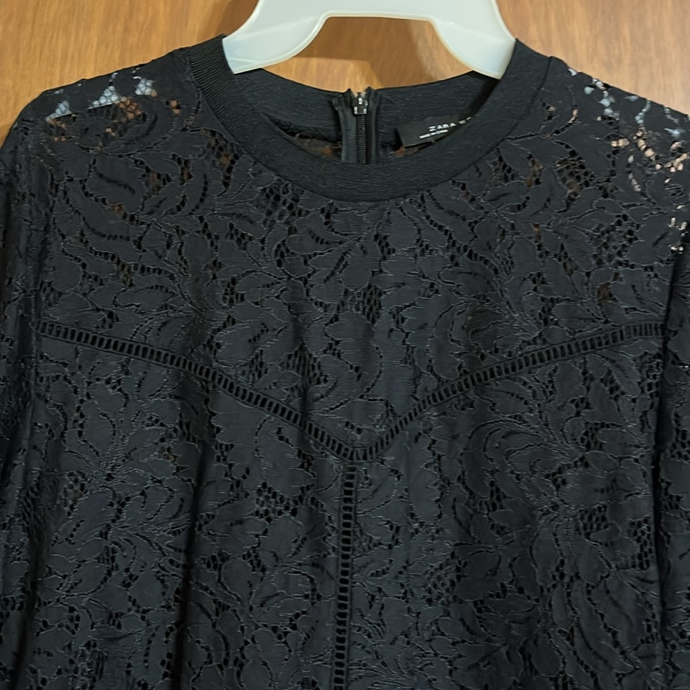 Black Lace Zara Women Top size large